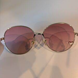 Authentic Chloé Pink and Gold Sunglasses with Case